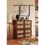 Solid Wood Ash Cabinet with Rattan Weaving - Stylish Storage Solution for Modern Interiors hsms-4922