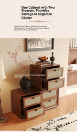 Solid Wood Ash Cabinet with Rattan Weaving - Stylish Storage Solution for Modern Interiors hsms-4922