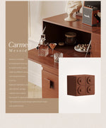Stylish Multi-Layer Board Cabinet with Unique Circular Design - Modern Storage Solution for Your Home hsms-4925