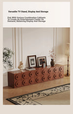 Stylish Multi-Layer Board Cabinet with Unique Circular Design - Modern Storage Solution for Your Home hsms-4925