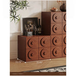 Stylish Multi-Layer Board Cabinet with Unique Circular Design - Modern Storage Solution for Your Home hsms-4925