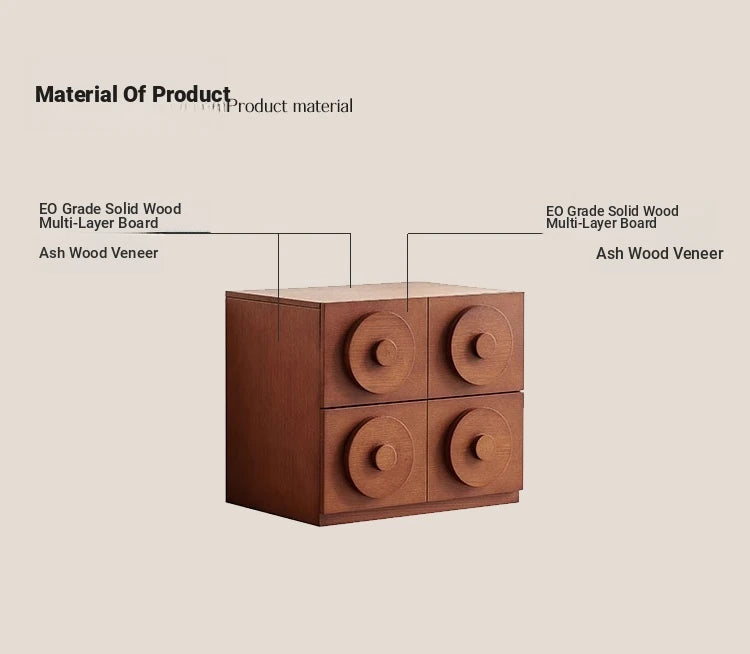 Stylish Multi-Layer Board Cabinet with Unique Circular Design - Modern Storage Solution for Your Home hsms-4925