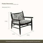 Stylish Ash Wood Accent Chair with Cowhide Leather Cushion - Perfect for Modern Living Rooms! hsms-4926