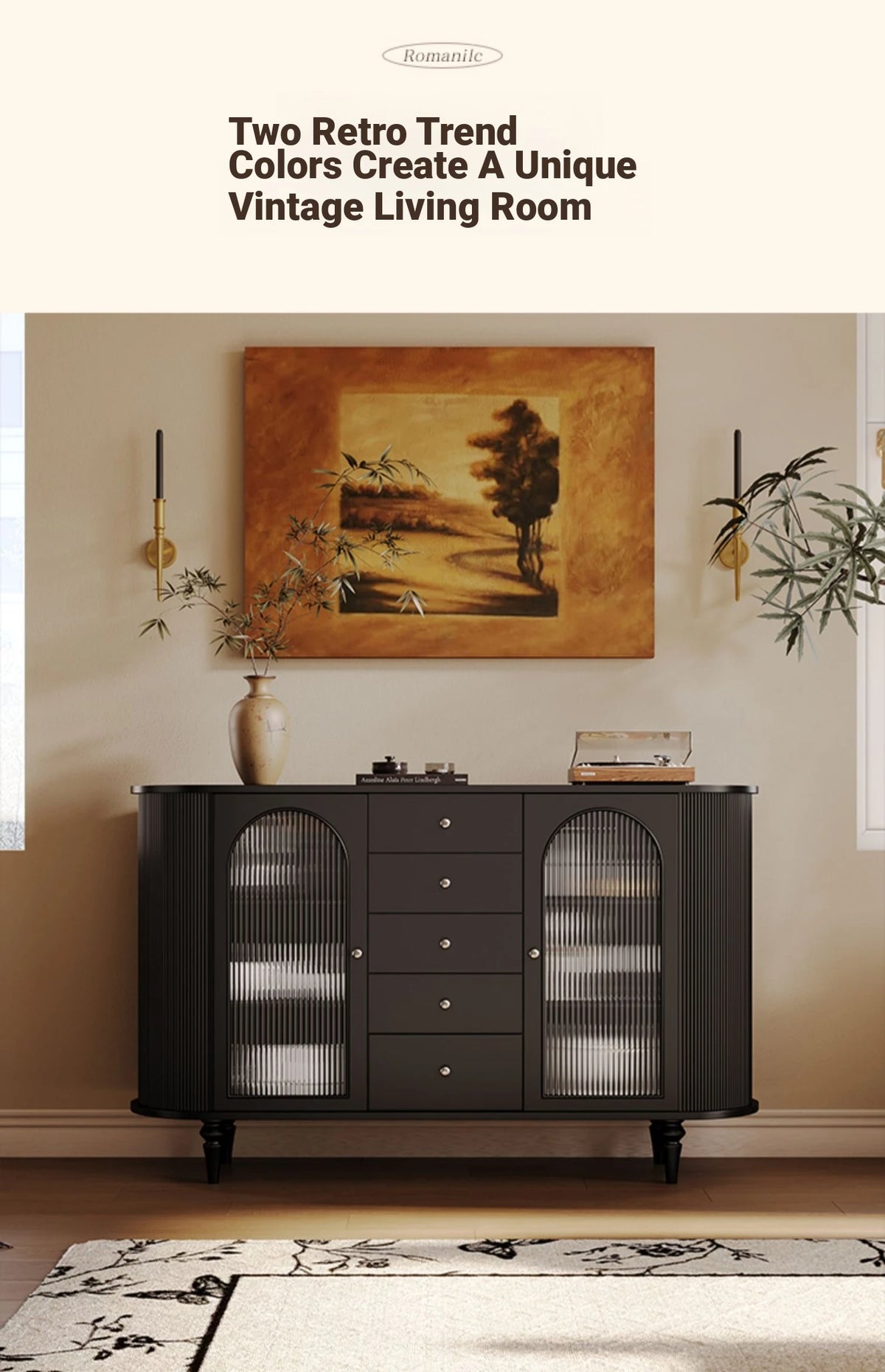 Elegant Solid Wood Cabinet with Glass and Ceramic Accents – Modern Storage Solution for Stylish Interiors hsms-4927