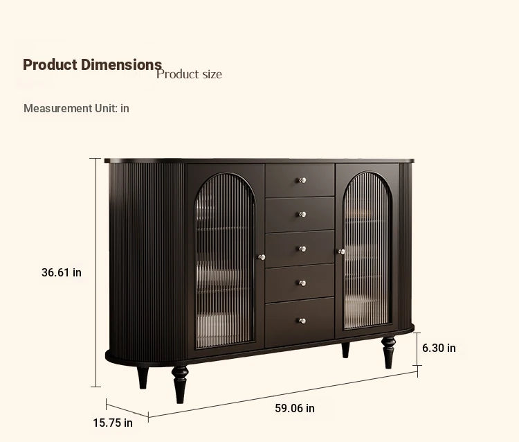 Elegant Solid Wood Cabinet with Glass and Ceramic Accents – Modern Storage Solution for Stylish Interiors hsms-4927