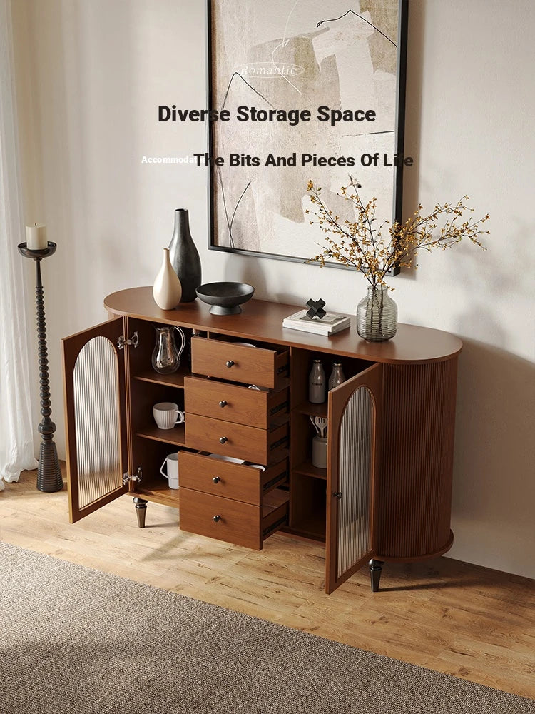 Elegant Multi-Layer Board Cabinet with Glass Doors and Stylish Design – Perfect for Modern Home Décor hsms-4928