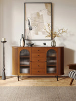 Elegant Multi-Layer Board Cabinet with Glass Doors and Stylish Design – Perfect for Modern Home Décor hsms-4928