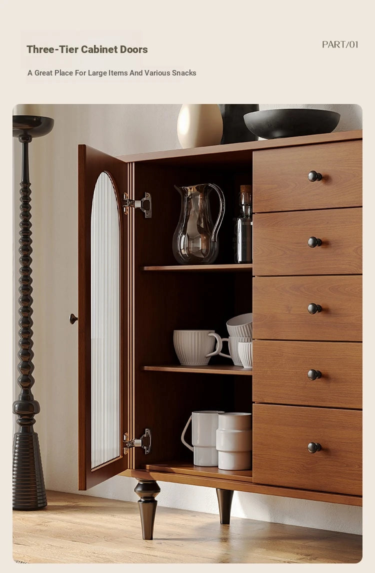 Elegant Multi-Layer Board Cabinet with Glass Doors and Stylish Design – Perfect for Modern Home Décor hsms-4928