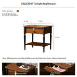 Elegant Solid Wood Bedside Cupboard with Storage Drawer and Bottom Shelf – Perfect for Bedroom Decor hsms-4932