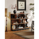 Stylish Multi-Layer Board Cabinet Bookcase - Modern Design with Unique Curved Shelves for Living Room & Home Decor hsms-4933
