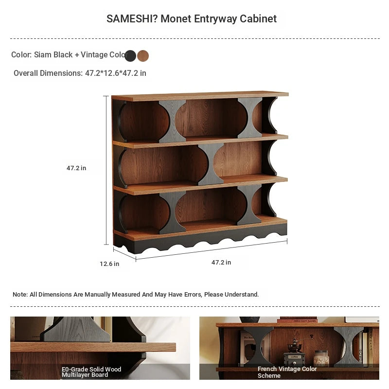 Stylish Multi-Layer Board Cabinet Bookcase - Modern Design with Unique Curved Shelves for Living Room & Home Decor hsms-4933