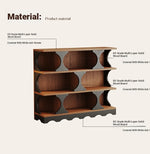 Stylish Multi-Layer Board Cabinet Bookcase - Modern Design with Unique Curved Shelves for Living Room & Home Decor hsms-4933