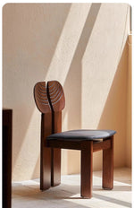 Stylish Ash Wood Chair with PU Leather Seat - Modern Design for Any Space hsms-4934