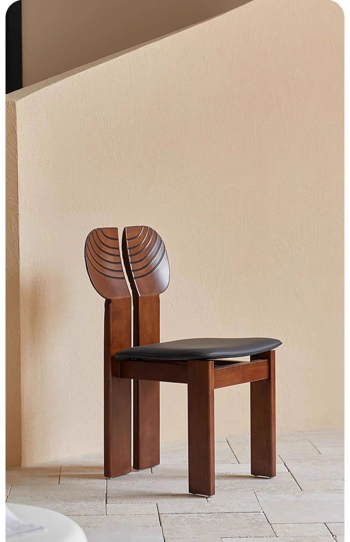 Stylish Ash Wood Chair with PU Leather Seat - Modern Design for Any Space hsms-4934