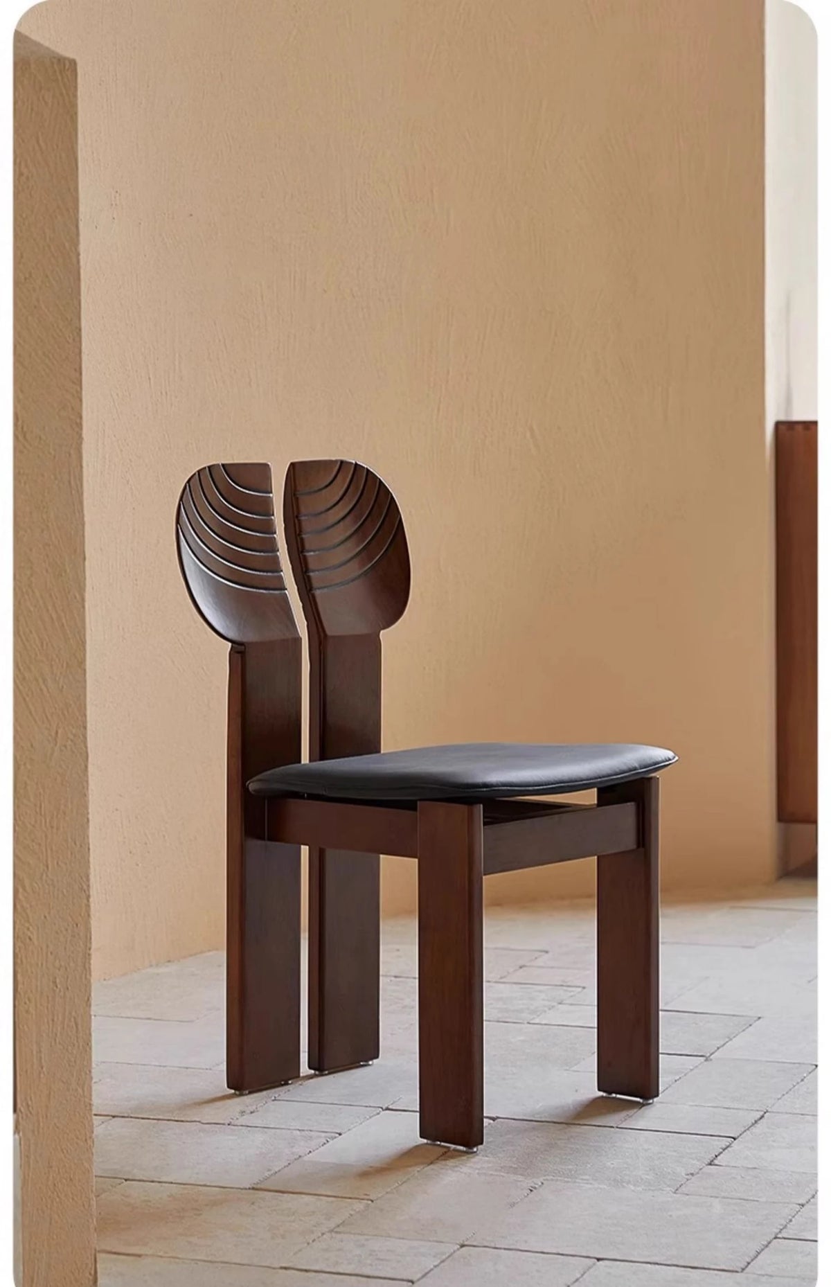 Stylish Ash Wood Chair with PU Leather Seat - Modern Design for Any Space hsms-4934