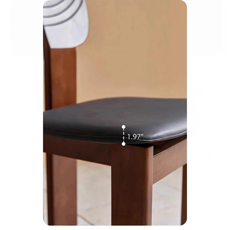 Stylish Ash Wood Chair with PU Leather Seat - Modern Design for Any Space hsms-4934