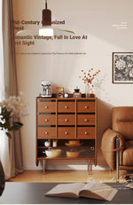 Stylish Solid Wood Cabinet with Tempered Glass Doors - Ideal Storage Solution for Home Decor hsms-4935