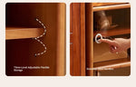 Stylish Solid Wood Cabinet with Tempered Glass Doors - Ideal Storage Solution for Home Decor hsms-4935