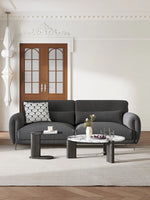 Elegant Ash Wood and Marble Coffee Table with Tempered Glass - Modern Living Room Accent hsms-4936
