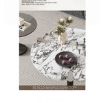 Elegant Ash Wood and Marble Coffee Table with Tempered Glass - Modern Living Room Accent hsms-4936
