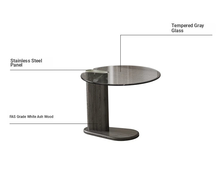 Elegant Ash Wood and Marble Coffee Table with Tempered Glass - Modern Living Room Accent hsms-4936