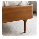 Elegant Solid Wood Bed with Techno Fabric and Red Sandalwood Accents – Stylish Modern Furniture for Your Bedroom hsxz-2156