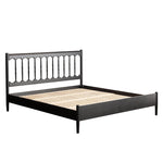 Stylish Red Oak Pine Bed Frame with Elegant Headboard – Perfect Blend of Comfort and Chic Design for Your Bedroom hsxz-2157