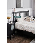 Stylish Red Oak Pine Bed Frame with Elegant Headboard – Perfect Blend of Comfort and Chic Design for Your Bedroom hsxz-2157