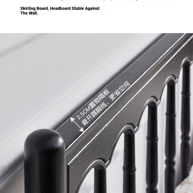 Stylish Red Oak Pine Bed Frame with Elegant Headboard – Perfect Blend of Comfort and Chic Design for Your Bedroom hsxz-2157