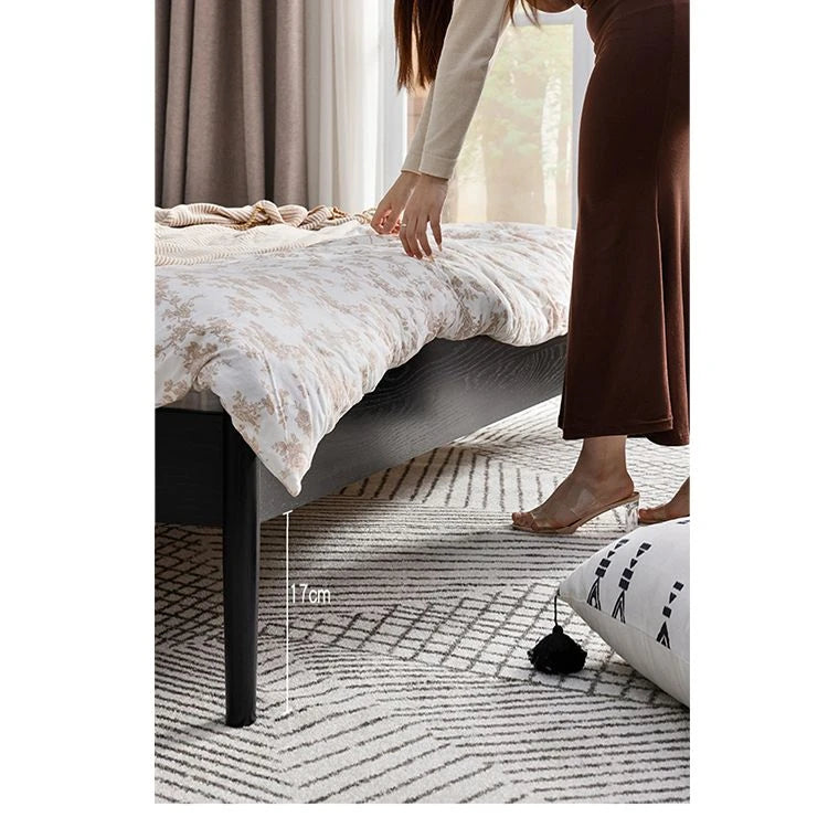 Stylish Red Oak Pine Bed Frame with Elegant Headboard – Perfect Blend of Comfort and Chic Design for Your Bedroom hsxz-2157