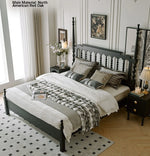 Stylish Red Oak & Pine Bed Frame - Modern Design for Your Bedroom Sanctuary hsxz-2159