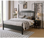 Stylish Red Oak & Pine Bed Frame - Modern Design for Your Bedroom Sanctuary hsxz-2159