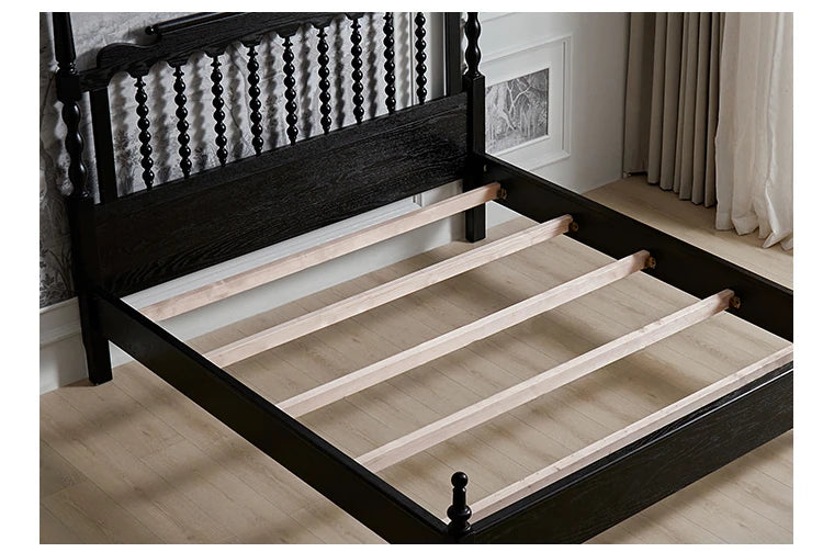 Stylish Red Oak & Pine Bed Frame - Modern Design for Your Bedroom Sanctuary hsxz-2159