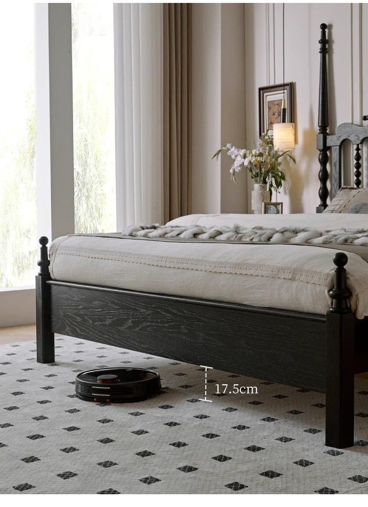 Stylish Red Oak & Pine Bed Frame - Modern Design for Your Bedroom Sanctuary hsxz-2159