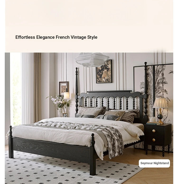 Stylish Red Oak & Pine Bed Frame - Modern Design for Your Bedroom Sanctuary hsxz-2159