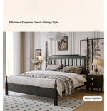 Stylish Red Oak & Pine Bed Frame - Modern Design for Your Bedroom Sanctuary hsxz-2159