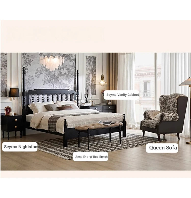 Stylish Red Oak & Pine Bed Frame - Modern Design for Your Bedroom Sanctuary hsxz-2159