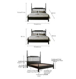 Stylish Red Oak & Pine Bed Frame - Modern Design for Your Bedroom Sanctuary hsxz-2159