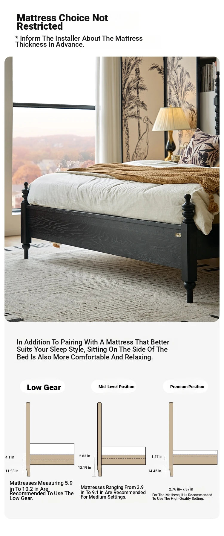 Elegant Red Oak Solid Wood Bed with Suede and Foam Comfort - Modern Multi-Layer Design for Stylish Bedrooms hsxz-2162