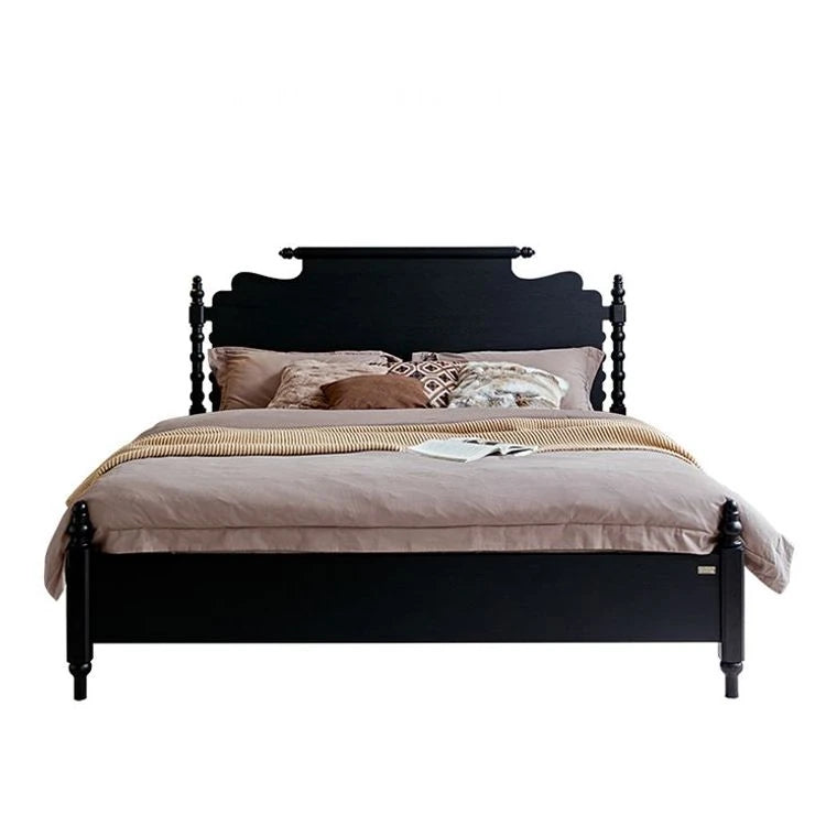 Elegant Solid Red Oak Bed Frame - Sturdy Design with Long Planks, No Splicing for Ultimate Comfort hsxz-2163