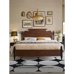 Elegant Solid Red Oak Bed Frame - Sturdy Design with Long Planks, No Splicing for Ultimate Comfort hsxz-2163