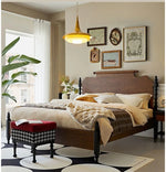 Elegant Solid Red Oak Bed Frame - Sturdy Design with Long Planks, No Splicing for Ultimate Comfort hsxz-2163