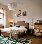 Elegant Solid Red Oak Bed Frame - Sturdy Design with Long Planks, No Splicing for Ultimate Comfort hsxz-2163