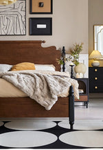 Elegant Solid Red Oak Bed Frame - Sturdy Design with Long Planks, No Splicing for Ultimate Comfort hsxz-2163