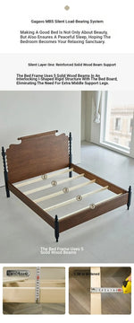 Elegant Solid Red Oak Bed Frame - Sturdy Design with Long Planks, No Splicing for Ultimate Comfort hsxz-2163
