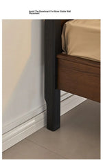 Elegant Solid Red Oak Bed Frame - Sturdy Design with Long Planks, No Splicing for Ultimate Comfort hsxz-2163