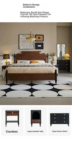 Elegant Solid Red Oak Bed Frame - Sturdy Design with Long Planks, No Splicing for Ultimate Comfort hsxz-2163
