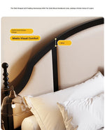 Elegant Black Bed Frame with Synthetic Leather Headboard and Foam Comfort – Multi-Layer Oak & Pine Construction hsxz-2164