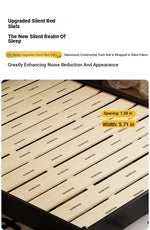 Elegant Black Bed Frame with Synthetic Leather Headboard and Foam Comfort – Multi-Layer Oak & Pine Construction hsxz-2164