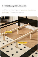 Elegant Black Bed Frame with Synthetic Leather Headboard and Foam Comfort – Multi-Layer Oak & Pine Construction hsxz-2164